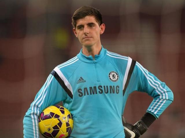 Courtois was given a straight red meaning he'll miss next week's game at Man City